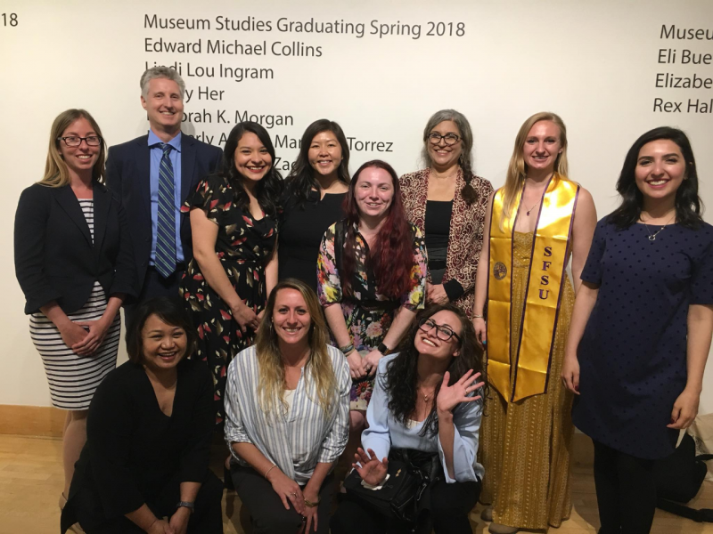 Museum Studies 2018 graduates and museum staff