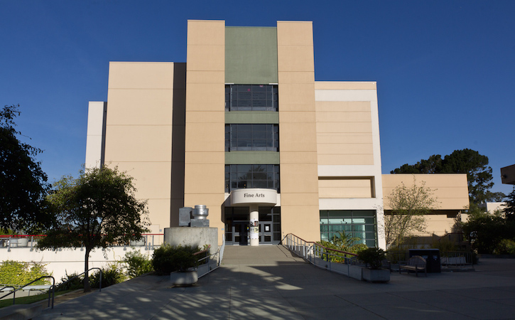 Exterior photo of the Fine Arts building at San Francisoc State University